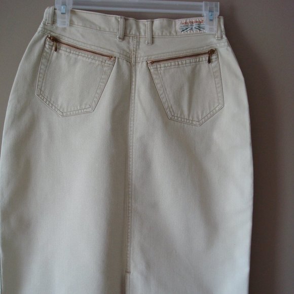 Brittani beige jean skirt - Picture 2 of 6
